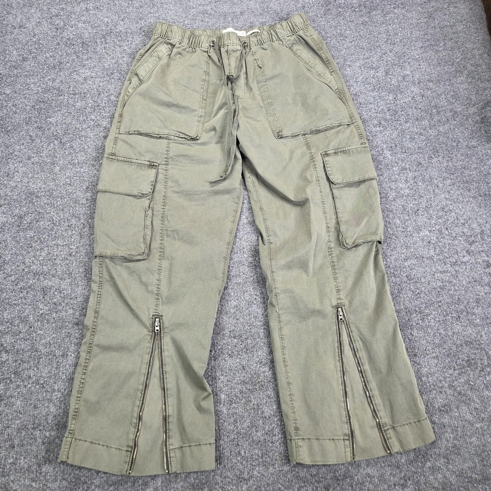 Abercrombie Fitch Pants Womens Med Green Cargo Army Military Paratrooper Y2K 00s